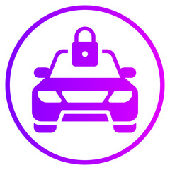 Obraz premium lock gradient icon