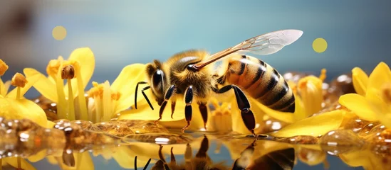 Zelfklevend Fotobehang Newly produced bee nectar © AkuAku