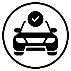 accept car glyph icon