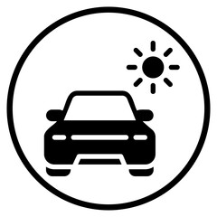 Obraz premium sun glyph icon