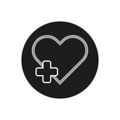 Medicine heart icon. Cardiology sign. Vector illustration. EPS 10.