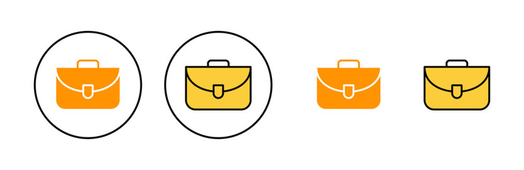 Briefcase icon set for web and mobile app. suitcase sign and symbol. luggage symbol.