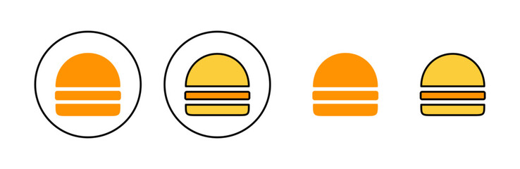 Burger icon set for web and mobile app. burger sign and symbol. hamburger