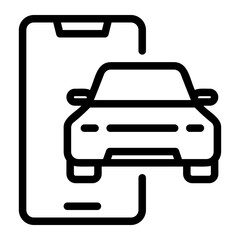 Obraz premium smartphone line icon