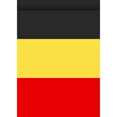 Belgium flag or pennant isolated on white background. Pennant flag icon.