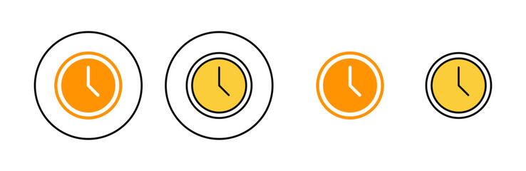 Clock icon set for web and mobile app. Time sign and symbol. watch icon