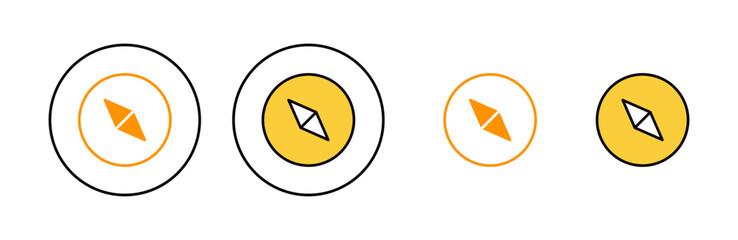 Compass icon set for web and mobile app. arrow compass icon sign and symbol