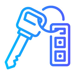 car key gradient icon