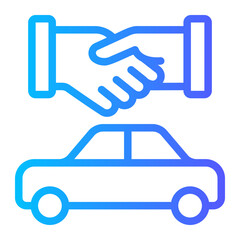 handshake gradient icon