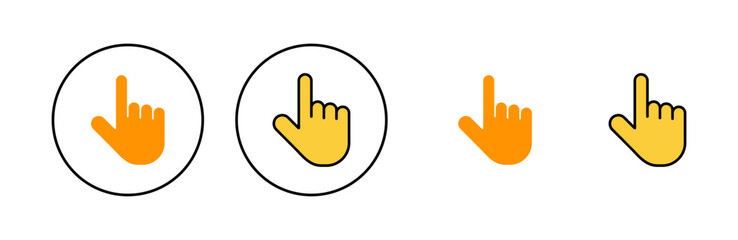 Fototapeta premium Hand cursor icon set for web and mobile app. cursor sign and symbol. hand cursor icon clik