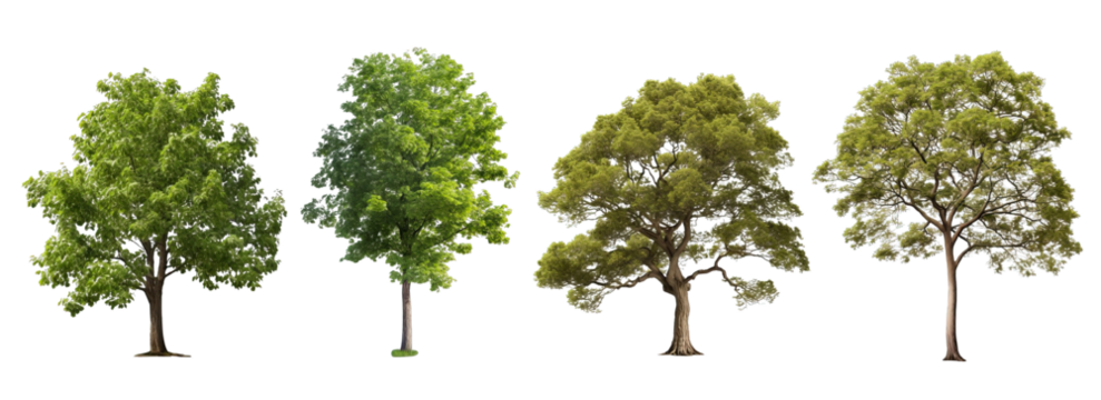Collection of PNG. Tree isolated on a transparent background.