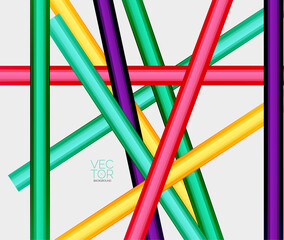 Abstract color straight lines vector background