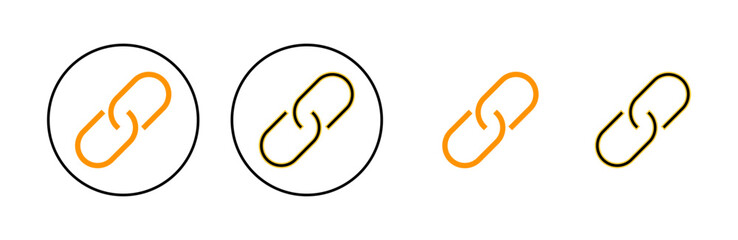Link icon set for web and mobile app. Hyperlink chain sign and symbol