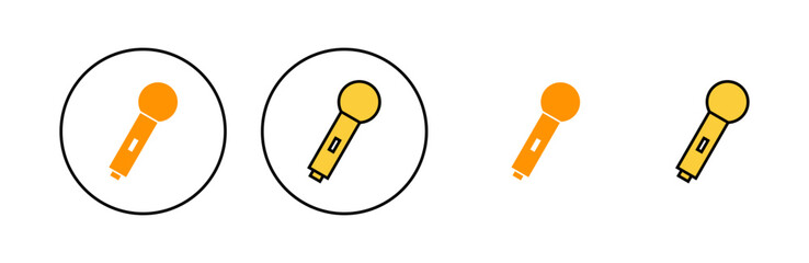 Microphone icon set for web and mobile app. karaoke sign and symbol