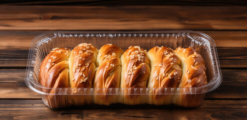 French bread Pain couronne plastic box realvision