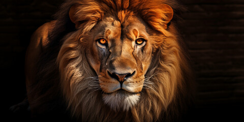 Naklejka premium head of lion