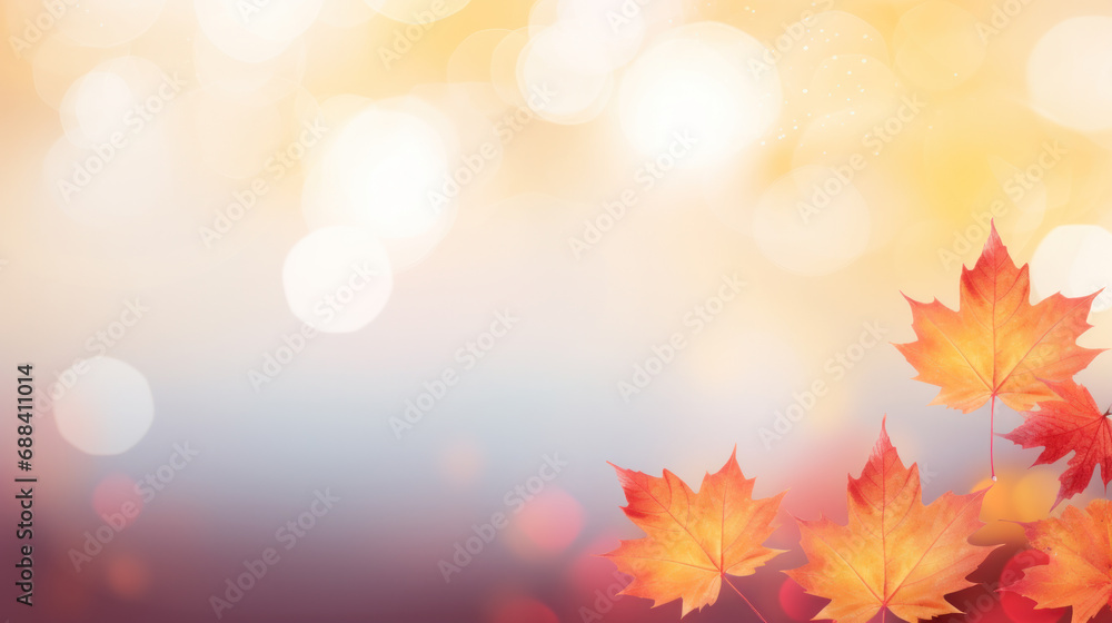 Poster autumn background with shadow of the maple tree leaves on a wall. abstract autumnal scene.