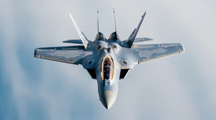 Stealth fighter plane in air