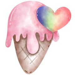 Heart rainbow jumping valentine love