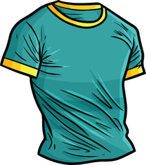 Cool tosca yellow men's t-shirt cartoon illustration