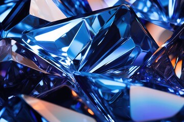 Blue chromatic diamonds background