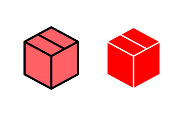 Box icon set illustration. box sign and symbol, parcel, package