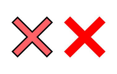 Close icon set illustration. Delete sign and symbol. cross sign