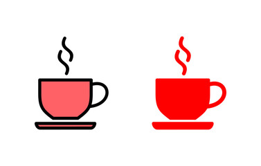 coffee cup icon set illustration. cup a coffee sign and symbol