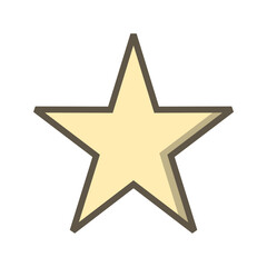 Star colour icon symbol vector image. Illustration of rating quality and review winner customer graphic design image