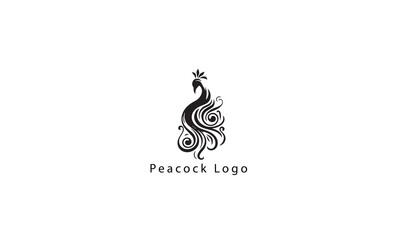 Peacock fly luxury vector logo design