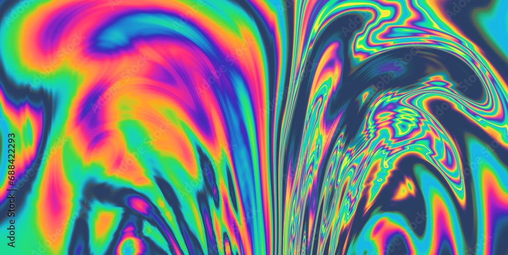 Poster 
A vivid and mesmerizing scene filled with neon-toned glitched patterns, elevated by an enchanting polarization effect, creating a vibrant and trippy backdrop.