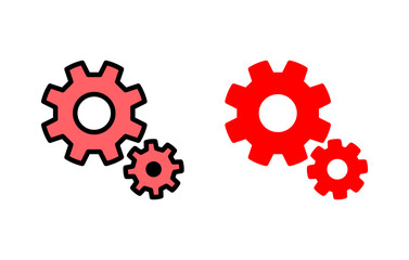 setting Icon set illustration. Cog settings sign and symbol. Gear Sign