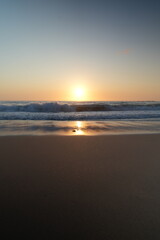 Fototapeta na wymiar Sunset at the beach, Bondi Beach, Sydney Australia 