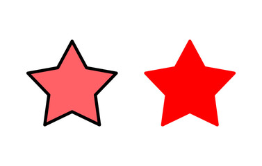 Star Icon set illustration. rating sign and symbol. favourite star icon