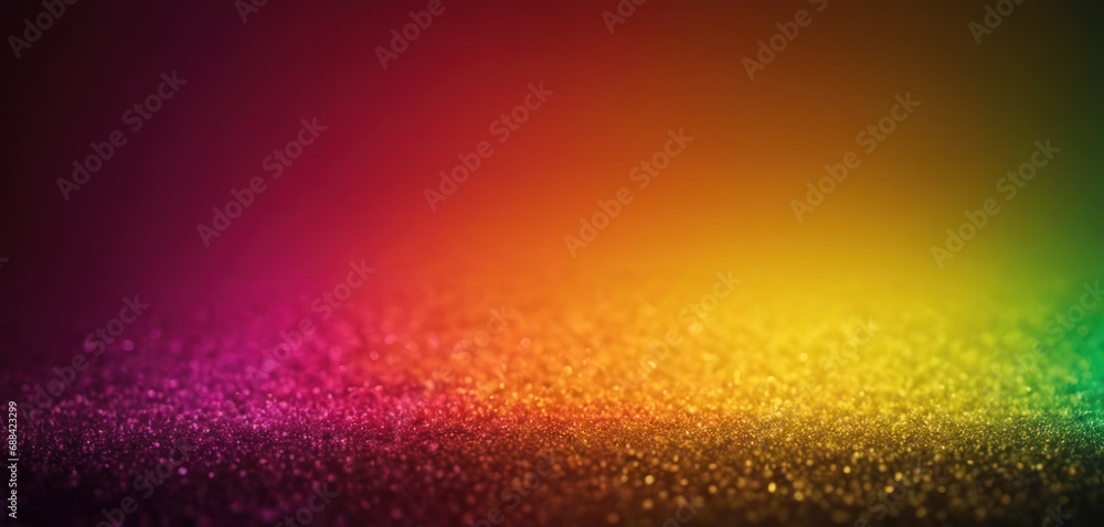 Aufkleber a close up of a multicolored background with a blurry image of the colors of the rainbow in the back