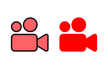 Fototapeta na wymiar Video icon set illustration. video camera sign and symbol. movie sign. cinema