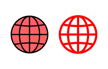 Web icon set illustration. go to web sign and symbol. web click icon. Global search icon
