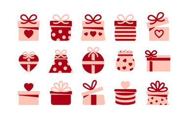 Set of Love Gift Box Element