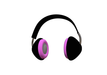 headphones on a white background
