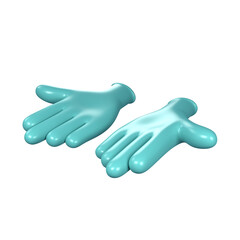 3d icon healthcare and medical. Surgical gloves
