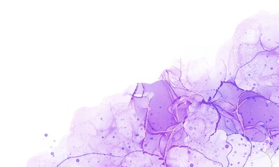 Fototapeta premium Purple Watercolor Brush Alcohol Ink Graphic Wallpaper