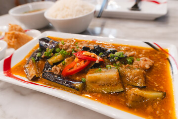 Chinese food Sichuan dishes in restaurants