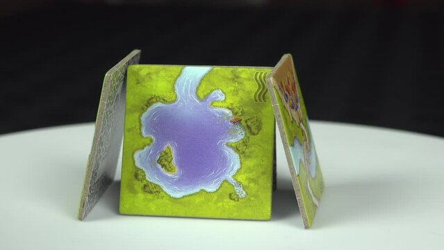 Carcassonne Board Game tiles in detail
