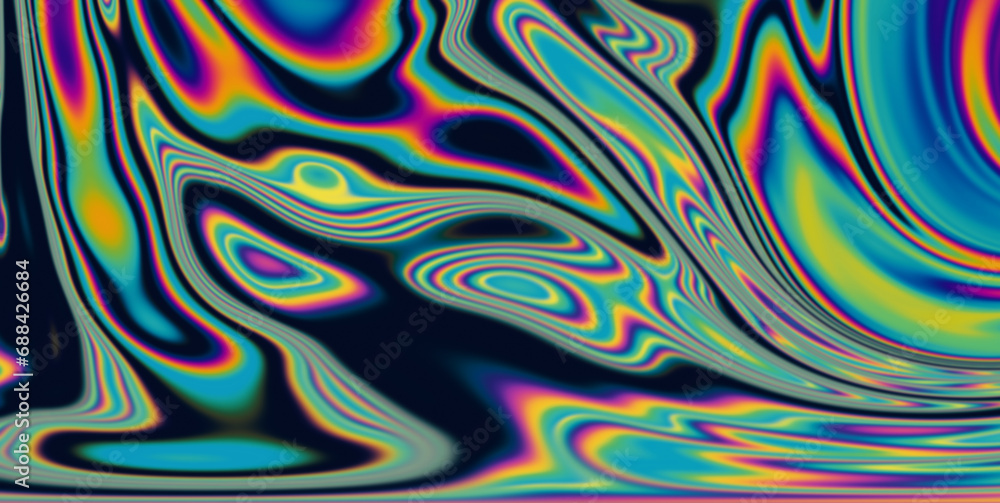 Fototapete 
A vivid and mesmerizing scene filled with neon-toned glitched patterns, elevated by an enchanting polarization effect, creating a vibrant and trippy backdrop.