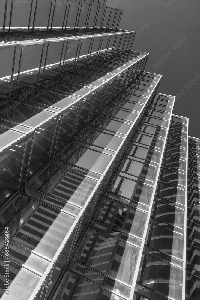 Aufkleber exterior of modern architecture. building abstract background