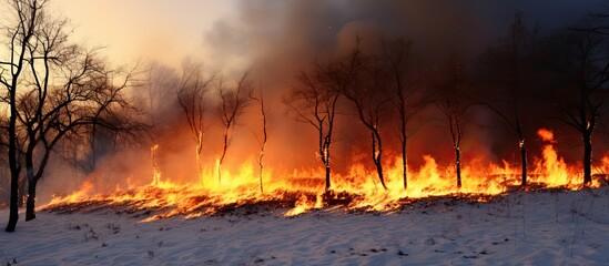 Winter brush management with fire.