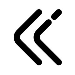 left arrow line icon, direction outline vector sign, linear style pictogram isolated on white. logo illustration.