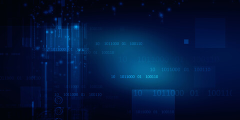 2d illustration Abstract futuristic electronic circuit technology background