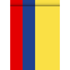 Colombia flag or pennant isolated on white background. Pennant flag icon.
