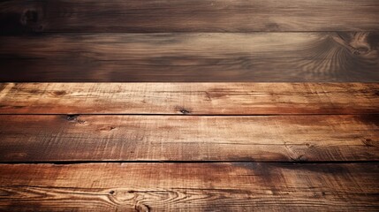 Naklejka premium Empty old wooden table background